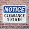 Signmission Clearance 9 Ft 6 In, 10 in W x Rectangle, Plastic OS-2PACK-NS-P-710-L-10664 - alternate 2